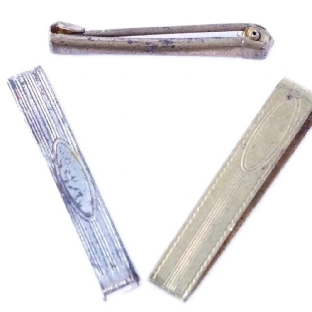 Antique‎ Lot of 3 Tiny Victorian Lingerie Clip Pins